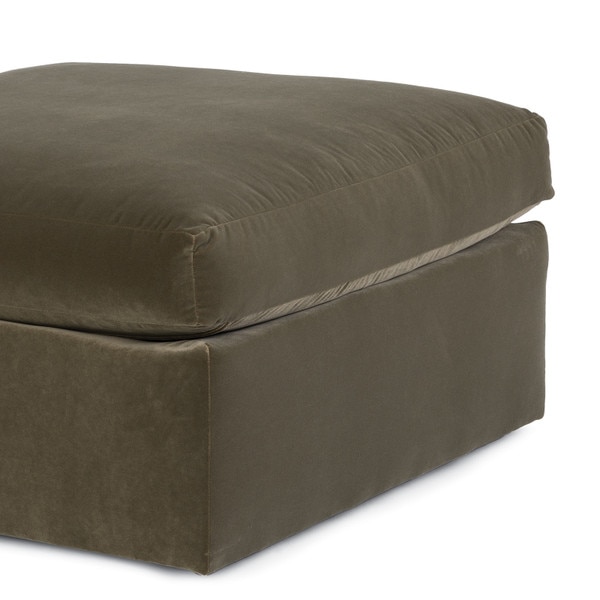 Elise Sectional Ottoman Piece (Olive) Macro 3